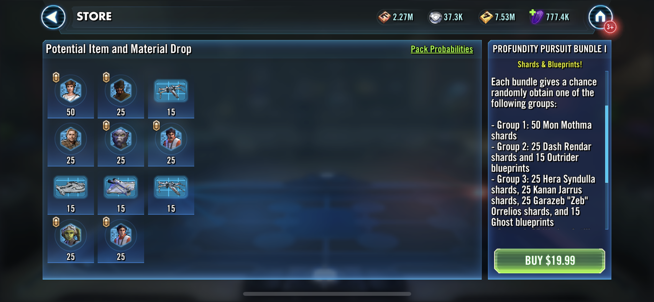 Original pack details