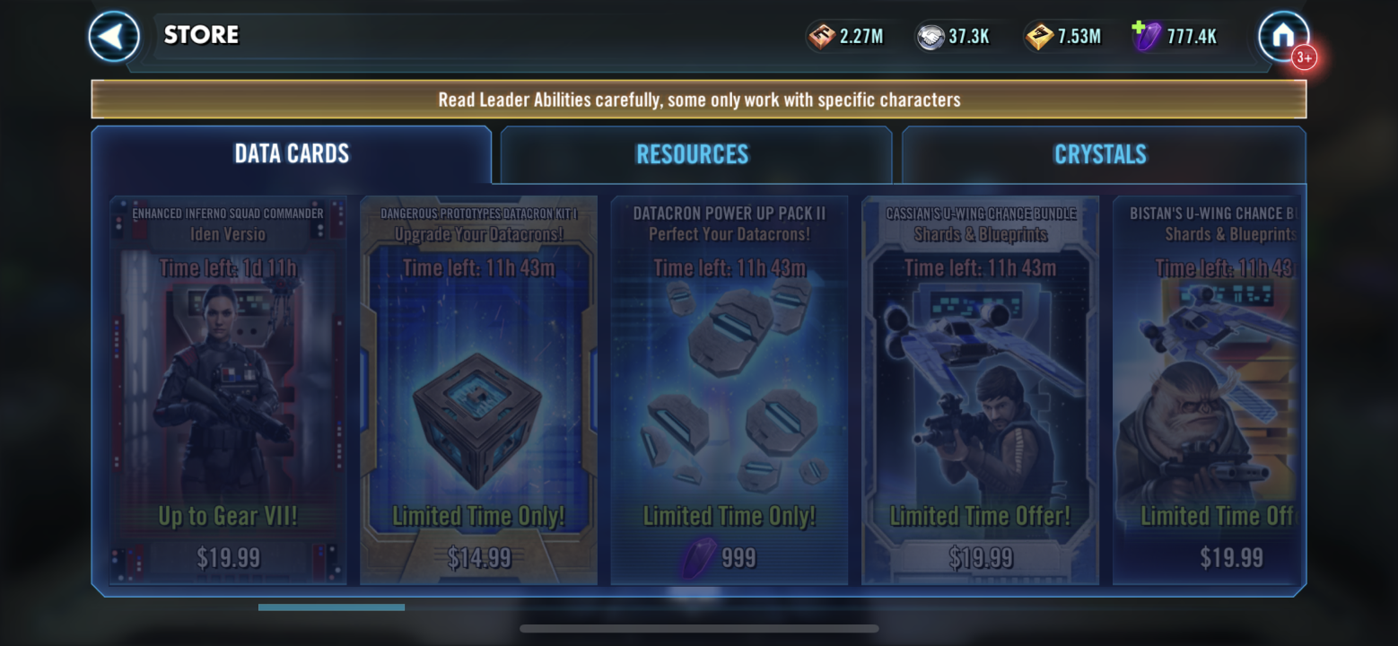 Vertical tab bar navigation for the store